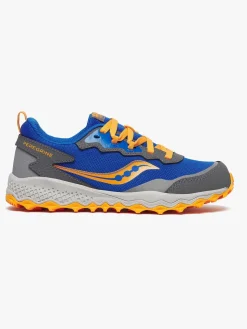 Saucony Peregrine Kids Shield Træningssko, Blue/Orange
