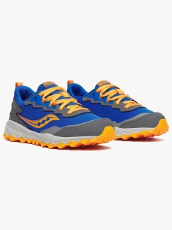 Saucony Peregrine Kids Shield Træningssko, Blue/Orange