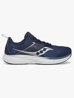 Saucony Ride Kids Træningssko, Navy/Silver