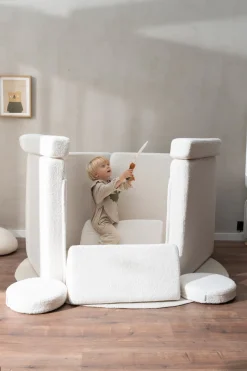 Shappy Play Teddy Bygbar Sofa 160x80 cm, Cream White