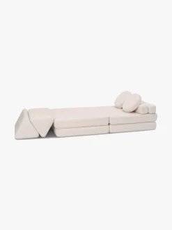 Shappy Play Teddy Bygbar Sofa 160x80 cm, Cream White