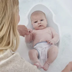 Shnuggle Badestøtte Newborn, White/Grey