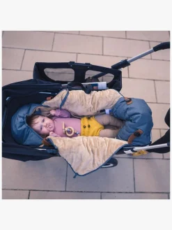 Sleepbag Mini Vinterkørepose, Grey Mélange/Brown