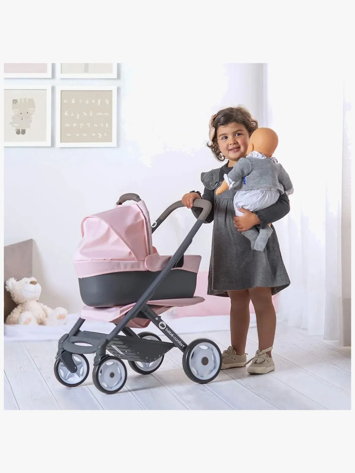 Smoby MAXI-COSI Dukkevogn 3-i-1, Pink