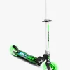 Stamp Sammenklappeligt Light-Up Løbehjul, Grøn/Sort