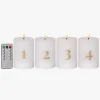 Star Trading LED Bloklys 4-pak, Flamme Advent