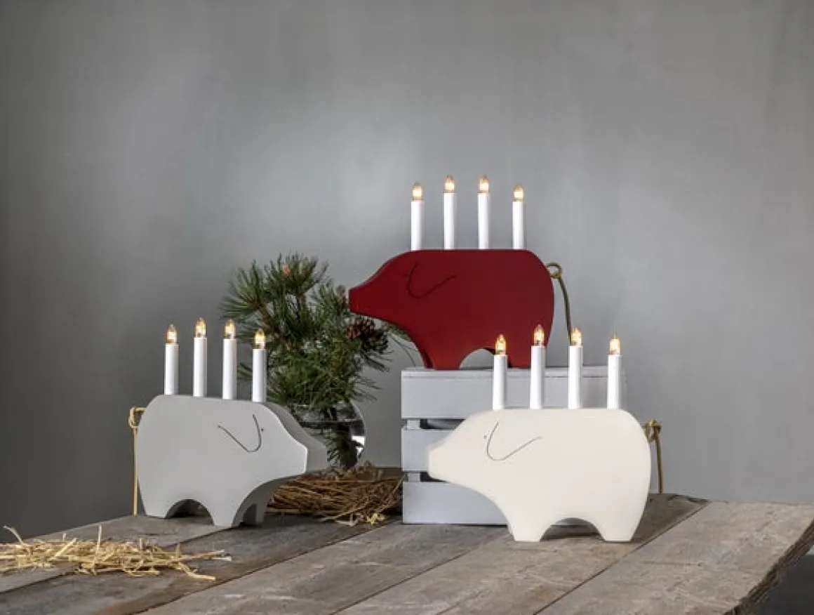 Star Trading Lysestage Gry, Rød