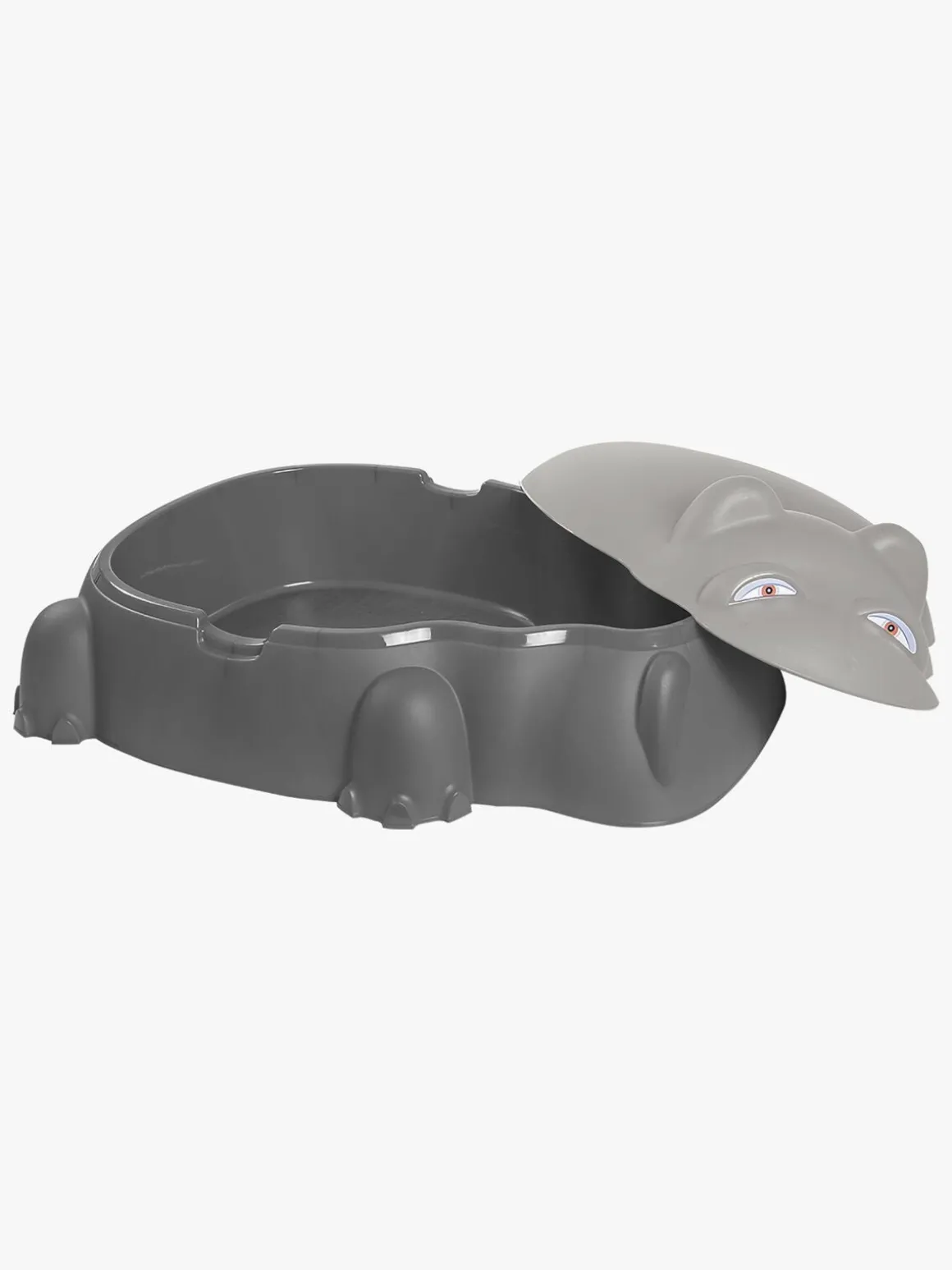 Starplast Flodhest Pool & Sandkasse, Grå