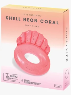 SUNNYLiFE Luxe Badering, Shell Neon Coral