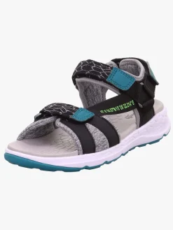 Superfit Criss Cross Sandal, Black/Green