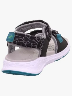 Superfit Criss Cross Sandal, Black/Green