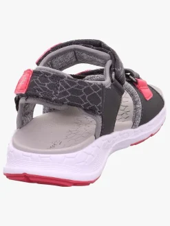 Superfit Criss Cross Sandaler, Grey/Pink