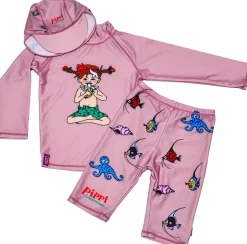 Swimpy Pippi UV-Sæt 3 Dele, Pink