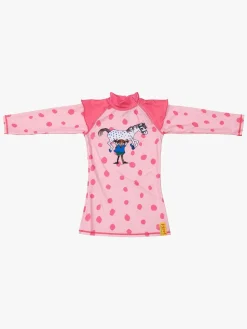 Swimpy UV-Trøje Pippi Langstrømpe, Pink