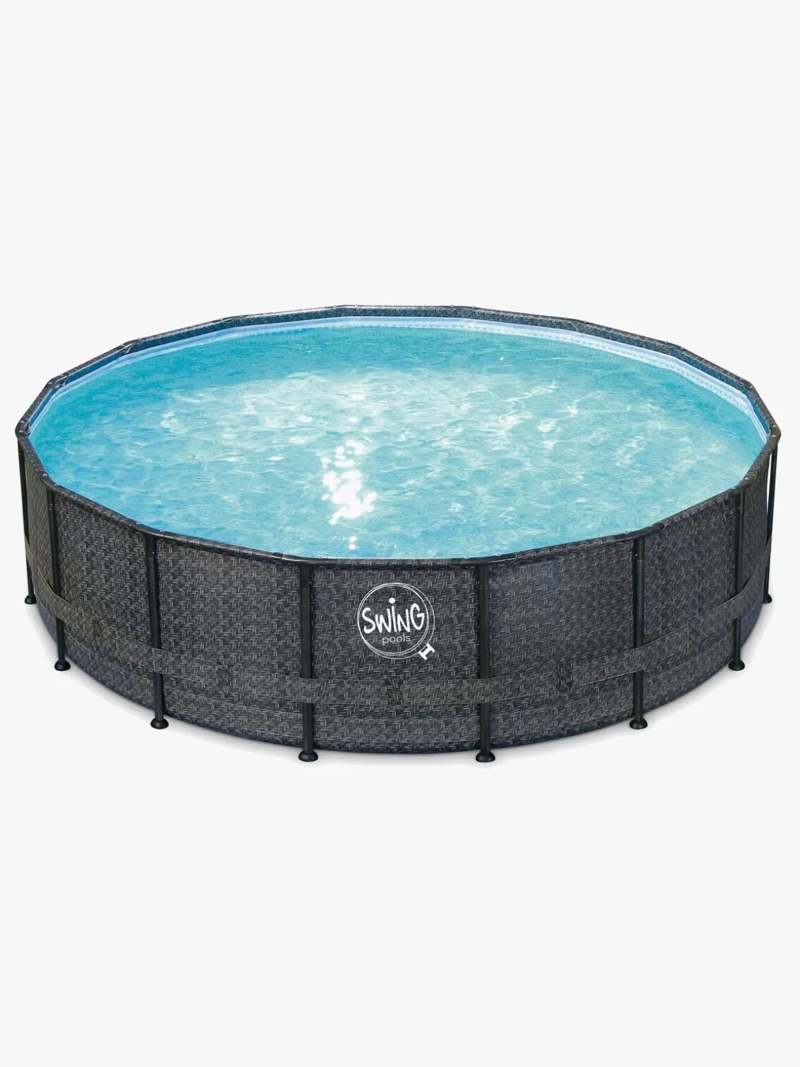 Swing Pools Elite poolsæt 488x122 cm, Sort