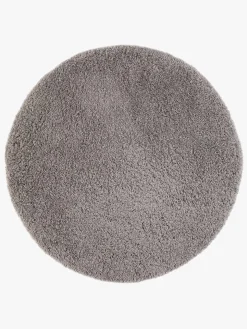 Teddy Gulvtæppe Rund 120, Silver