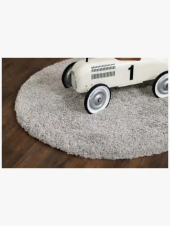 Teddy Gulvtæppe Rund 120, Silver