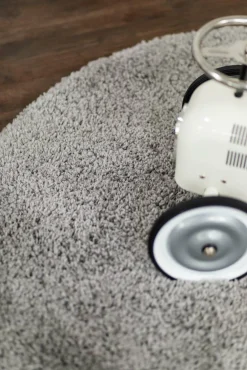 Teddy Gulvtæppe Rund 160, Silver