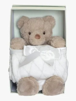 Teddykompaniet Svea Bamse med Tæppe i Gaveæske, Beige