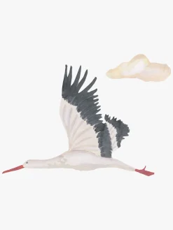 That's Mine Wallsticker Stork Small, White