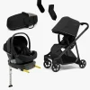 Thule Shine Duovogn inkl. Beemoo Route i-Size Autostol Baby & ISOFIX Base, Black/Black Stone