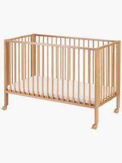 tiSsi  Sammeklappelig Tremmeseng med Madras, Beige