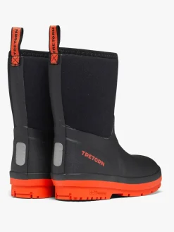 Tretorn Kuling Neoprene Forede Gummistøvler, Black/Burnt Henna