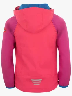 Trollkids Rondane Softshelljakke, Dark Pink/Light Pink/Blue