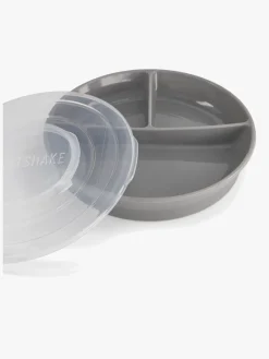 Twistshake Opdelt Tallerken m. Låg, Grå
