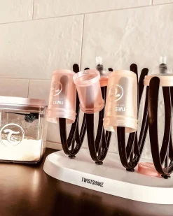 Twistshake Opvaskestativ, Hvid/Sort