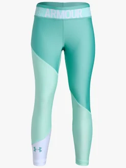Under Armour HG Color Block Ankle Crop Legging, Neo Turquoise