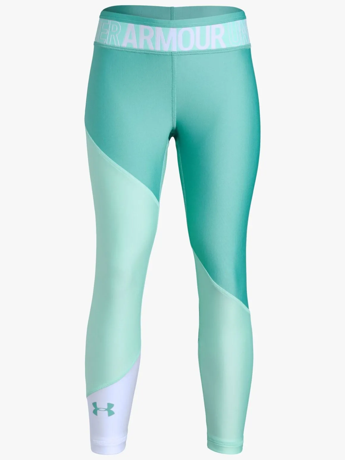 Under Armour HG Color Block Ankle Crop Legging, Neo Turquoise