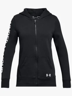 Under Armour Rival Full Zip Hættetrøje, Black
