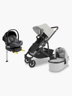 UPPAbaby CRUZ V2 Duovogn inkl. Beemoo Route i-Size Autostol Baby & ISOFIX Base, Anthony Grey/Mineral Grey