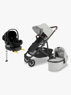 UPPAbaby CRUZ V2 Duovogn inkl. Beemoo Route i-Size Autostol Baby & ISOFIX Base, Anthony Grey/Black Stone