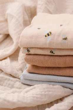 Vanilla Copenhagen Tæppe/ Stofble i Musselin 6-pak, Honeybee