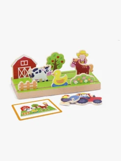 VIGA Trælegetøj Pirat Og Bondegård 2-i-1