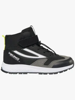 Viking Century Mid 1V SL WP Sneakers, Black/Lime