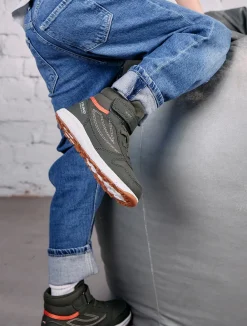 Viking Hovet Mid 1V WP Sneakers, Olive/Red