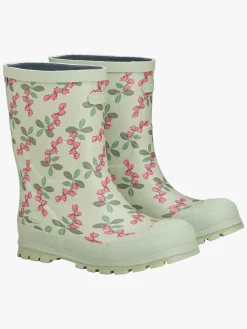 Viking Jolly Print Gummistøvler, Mintgrøn/Lyserød