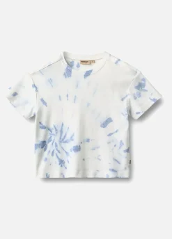 Wheat Tommy T-shirt, Blue Tie Dye