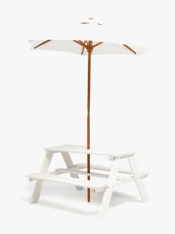 Woodlii Picnicbord m. Parasol, Hvid
