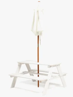 Woodlii Picnicbord m. Parasol, Hvid