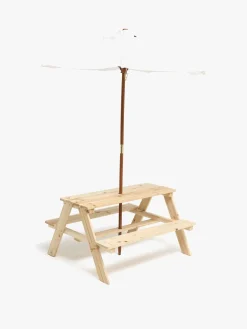 Woodlii Picnicbord med Parasol, Træ