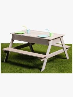 Woodlii Picnicbord med Sandkasse + Låg, Hvid