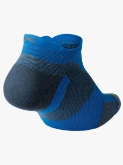 2XU Vectr Light Cushion No Show Strømper, Vibrant Blue/Grey
